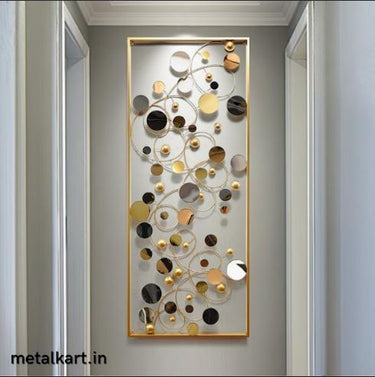 Metallic Radiant Button Burst Wall Art (20 x 50 Inches)